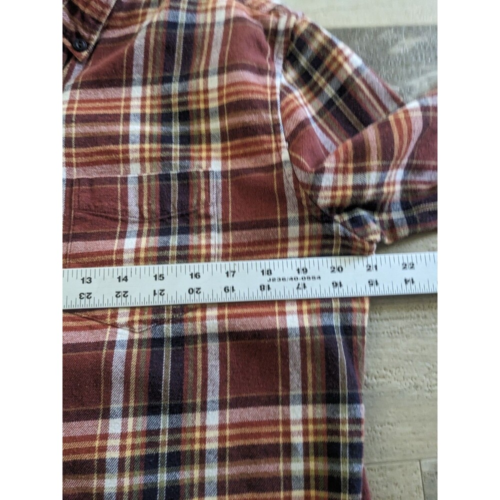 Mens American Eagle Flannel Shirt Brown Plaid Long Sleeve Size M Seriously Soft - Picture 5 of 7